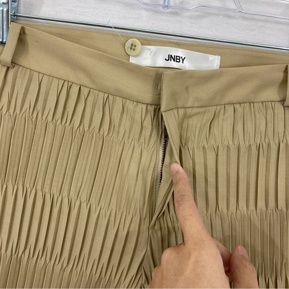 JNBY Camel/Tan Wool Blend Textured Slim Pants size Small - Picture 5 of 10